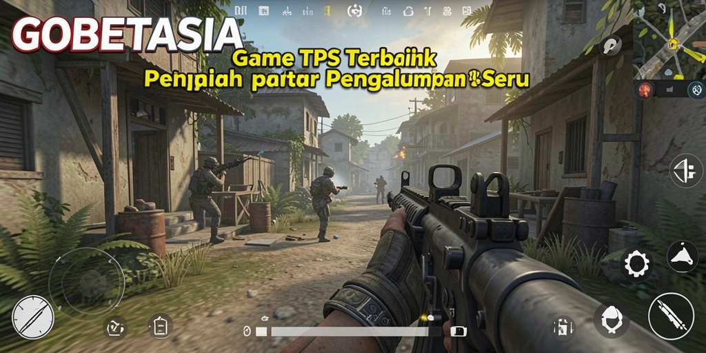 Screenshot gameplay GOBETASIA dengan aksi seru dalam game TPS.