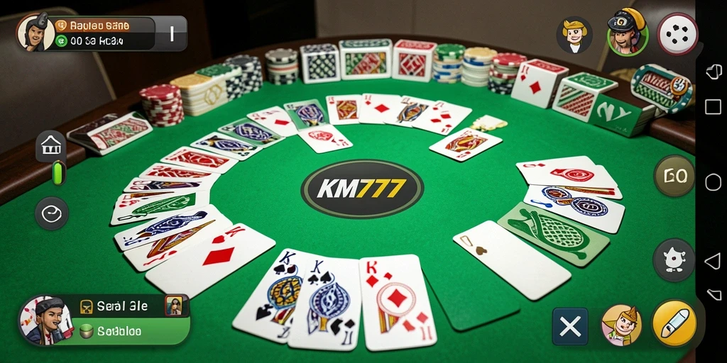 Screenshot gameplay Gaple KM777 yang menarik dan seru.