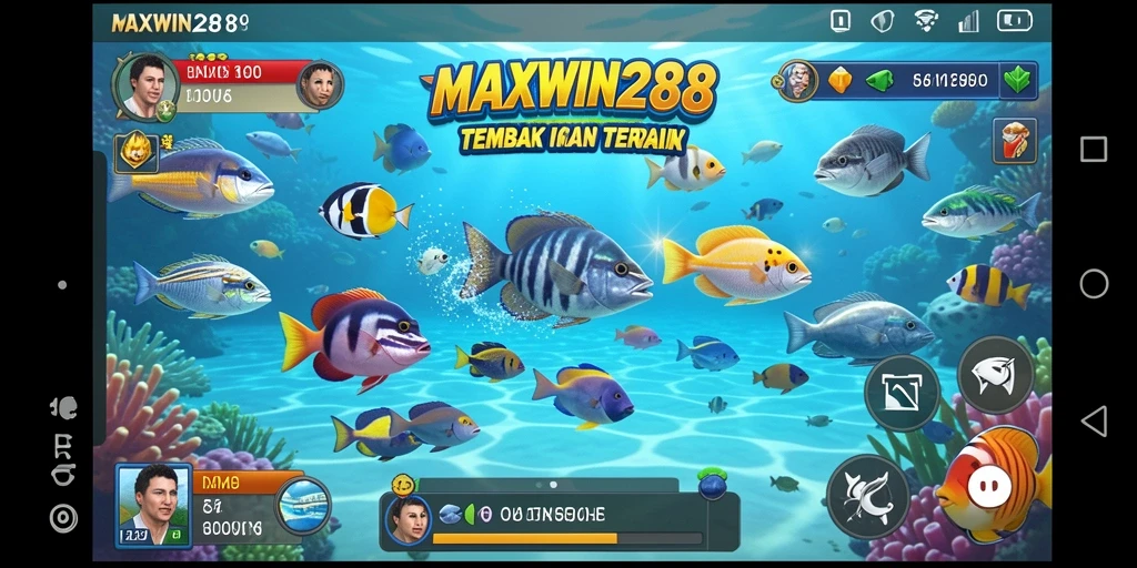 Tampilan menarik dari gameplay Tembak Ikan MAXWIN288.