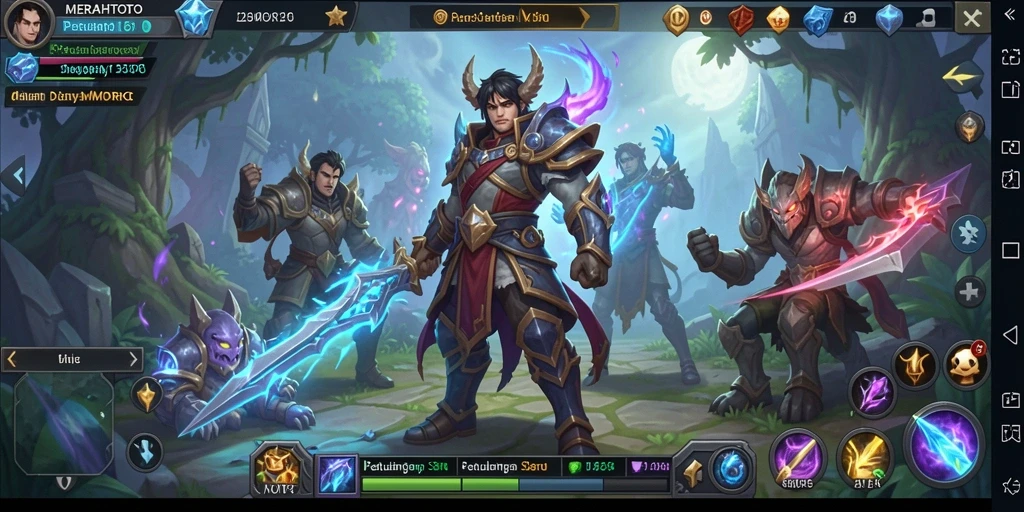 Tangkapan layar dari gameplay MERAHTOTO yang menampilkan pertarungan epik dan petualangan.