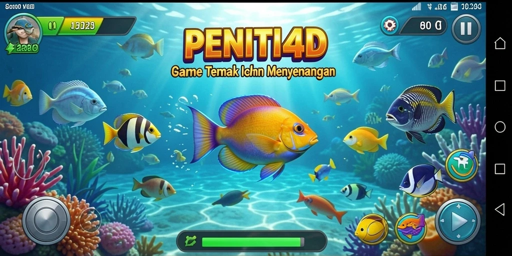 Tampilan gameplay menarik dari PENITI4D dengan aksi Tembak Ikan.
