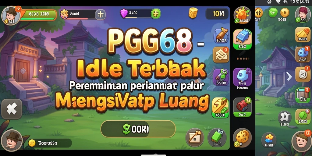Screenshot gameplay PGG68 menampilkan aksi dan karakter menarik dalam suasana Idle.