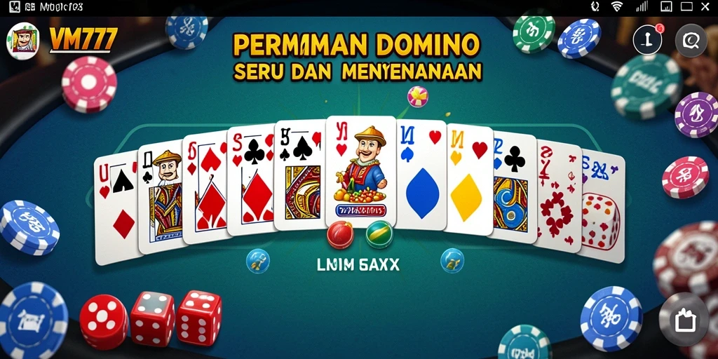 Screenshot gameplay menarik dari permainan Domino VM777.