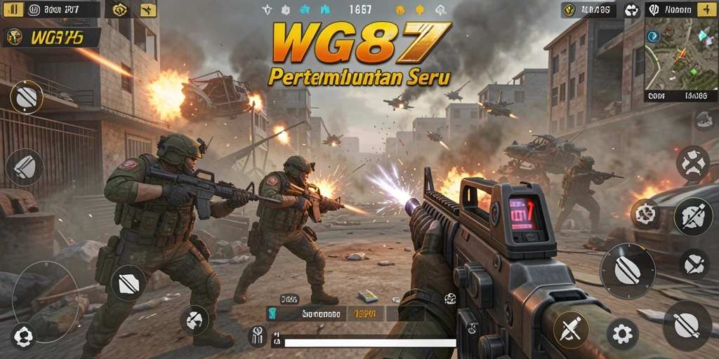 Screenshot utama tampilkan aksi seru gameplay TPS WG87.