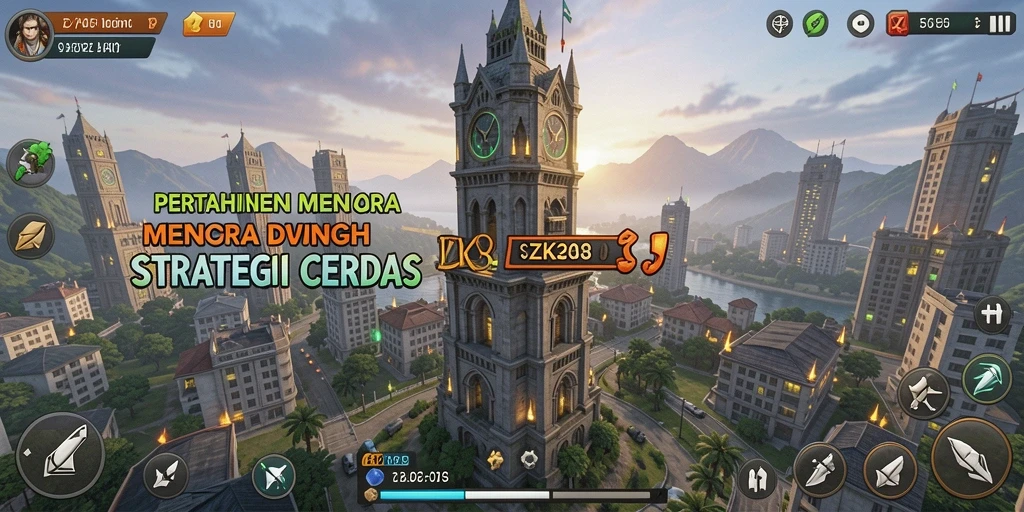 Menampilkan aksi seru gameplay Tower Defense ZK3 di medan perang.